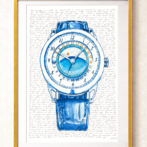 De Bethune Starry Varius by Mauro Carraro, framed with a white passe-partout.