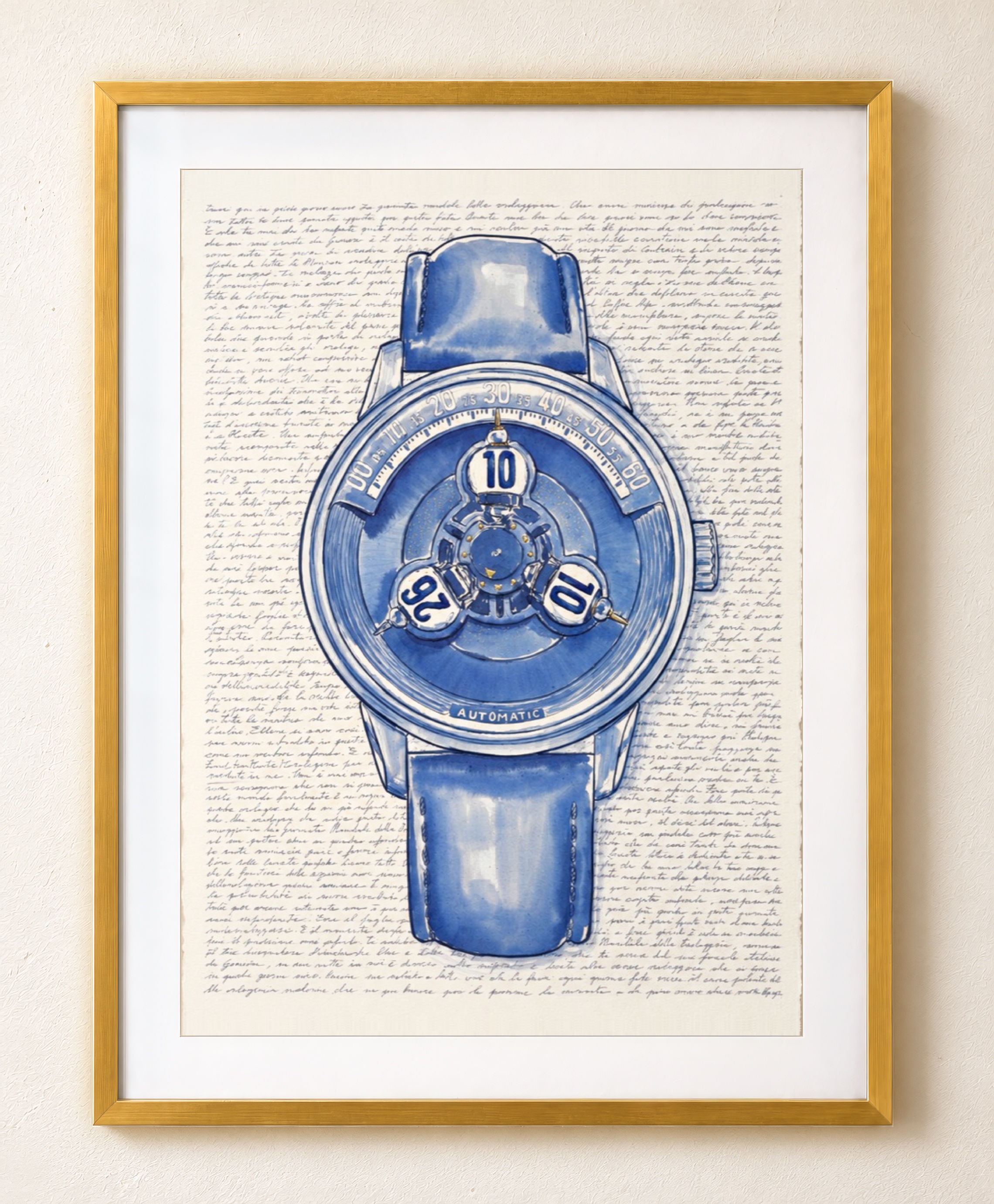 World Watch Day 2026 Letter to Time artwork in a gold frame.